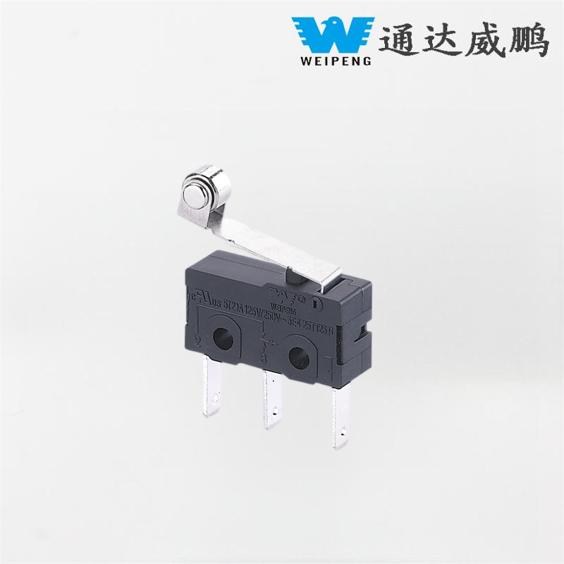 5A 125V/250V مفتاح ميكرو 3 دبابيس مقاوم لدرجات الحرارة العالية مع بكرة للمعدات الصناعية