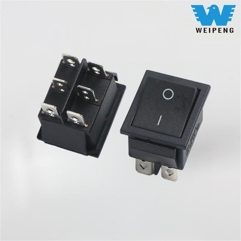 موزع مياه Kcd4 2-Gear 6-Pin 16A مفتاح زر الطاقة الهزاز